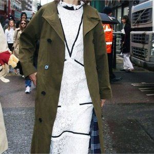 SUEDE JACKET - OLIVE GREEN